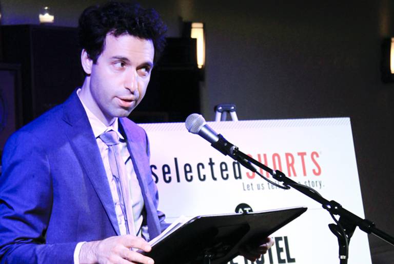 Alex Karpovsky reading at Selected Shorts at the Ace Hotel in New York City on October 22, 2013. (Rahav Segev)