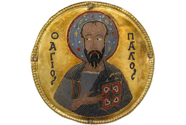 A Byzantine medallion depicting Paul, c. 1100.(The Metropolitan Museum of Art)
