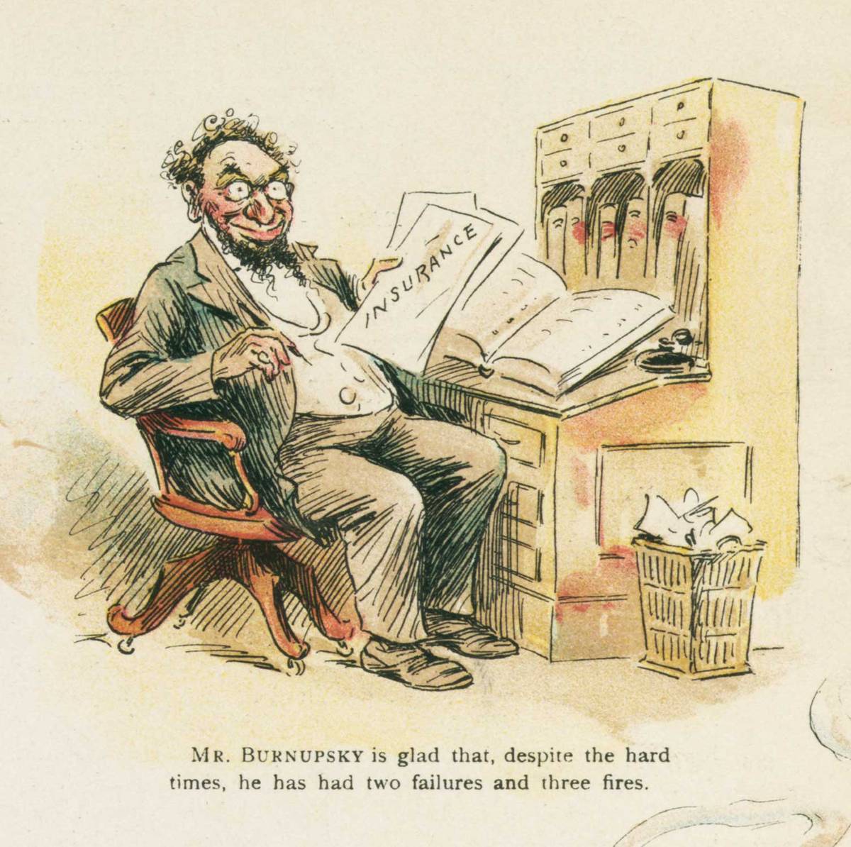 A cartoon featured in an 1894 issue of ‘Puck’ 