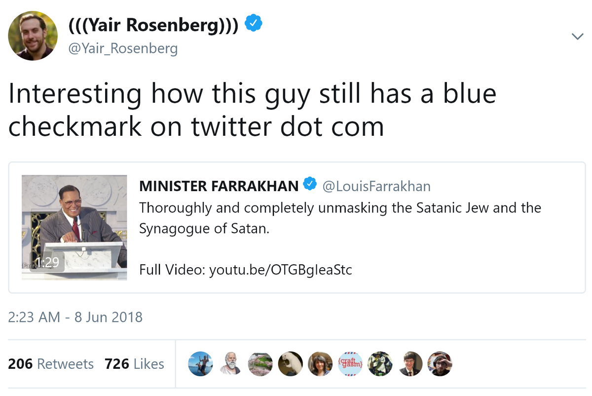 Twitter Just Unverified Louis Farrakhan Here S Why It S Good That They Didn T Suspend Him Tablet Magazine