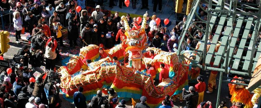 Chinese New York celebration in Chinatown, Manhattan, February,13, 2005. 