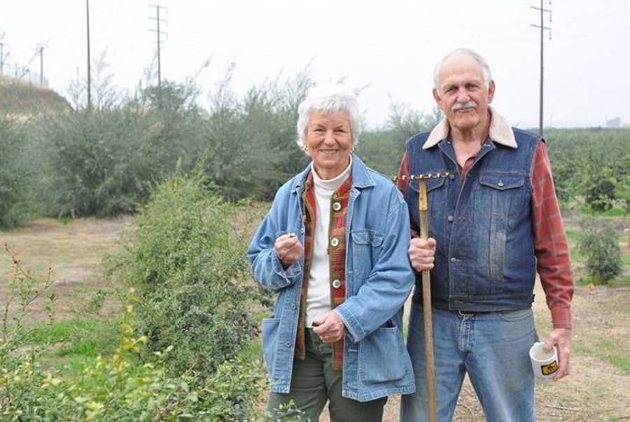 John Kirkpatrick and his wife, Shirley, on their farm in 2010.