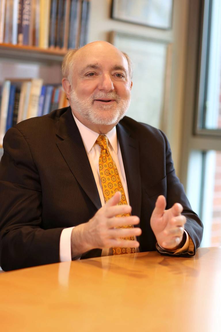 David Ellenson in his office at Brandeis University, 2016