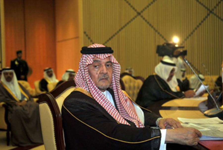 The Saudi foreign minister today.(Fayez Nureldine/AFP/Getty Images)