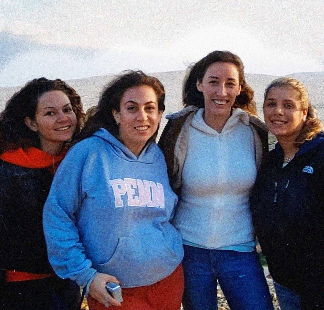 The author, at far left, with friends during her Birthright trip