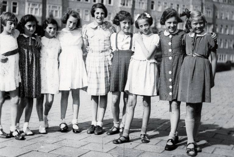 Anne Frank, second from the left, at her 10th birthday party in 1939 in Amsterdam.(Anne Frank Fonds)