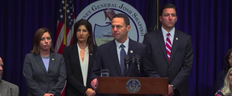 Pennsylvania Attorney General Josh Shapiro releases the findings of a two-year grand jury investigation into clergy abuse at six of the state's Roman Catholic Dioceses.