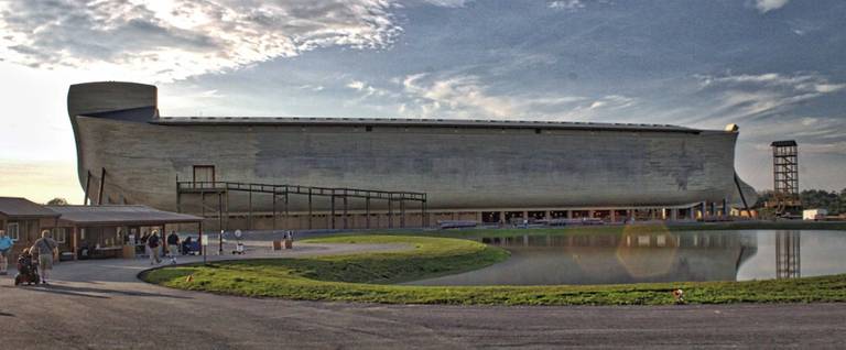 Noah's Ark, a life-sized reconstruction in Kentucky, built according to the dimensions given in the Bible.