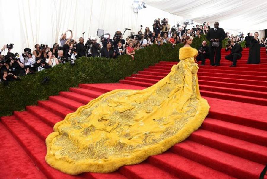 Rihanna at the 2015 Met Gala in New York on May 4, 2015. 
