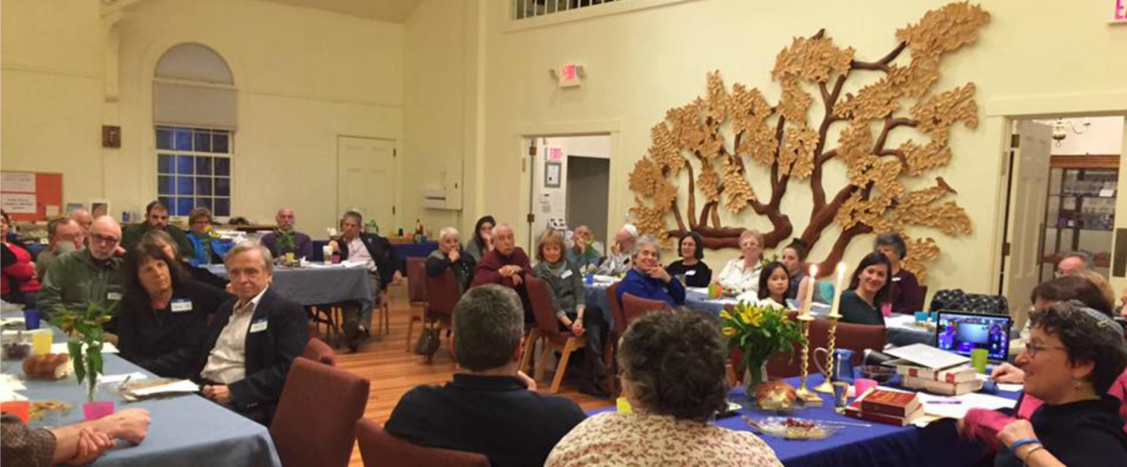 Inside Congregation Beth El in Bangor, Maine.