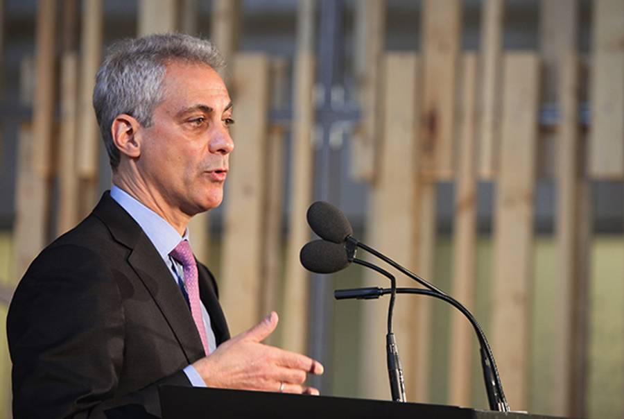 Chicago Mayor Rahm Emanuel speaks on April 22, 2014 in Chicago, Illinois. (Tasos Katopodis/Getty Images for Motorola Mobility)