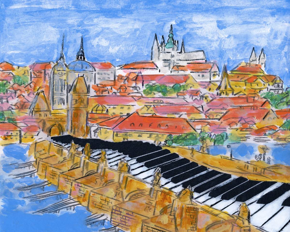 Mark Podwal, 'Mozart's Prague'