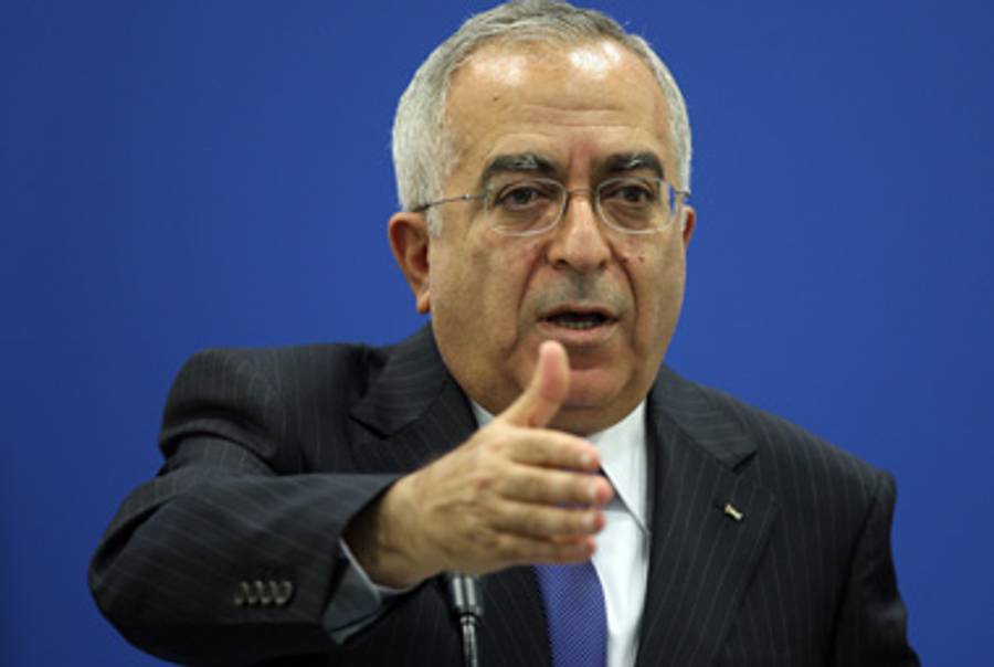 Palestinian Prime Minister Fayyad last month.(Abbas Momani/AFP/Getty Images)