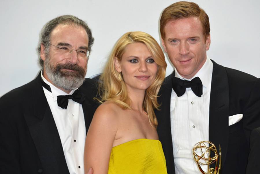 Actors Mandy Patinkin, Claire Danes and Damian Lewis at the 64th Annual Emmy Awards on September 23, 2012 in Los Angeles, California. ( Alberto E. Rodriguez/Getty Images)