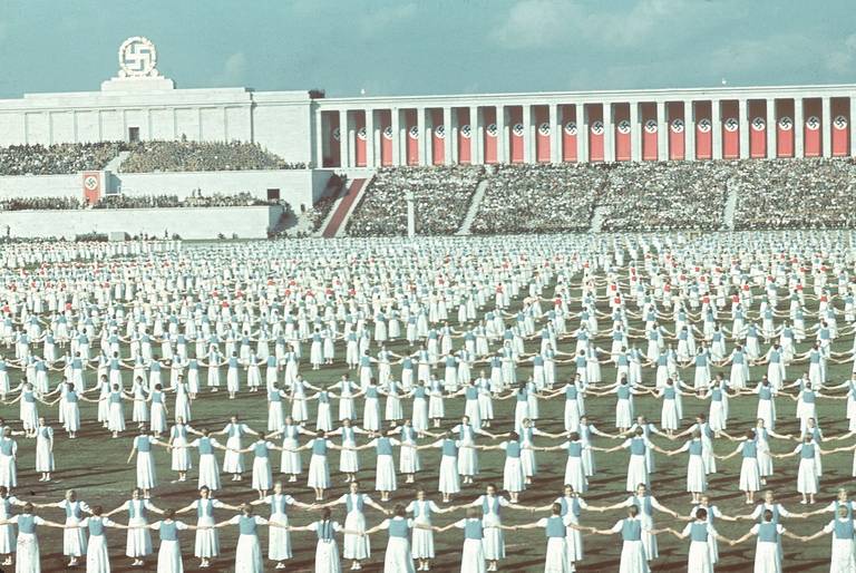 League of German Girls dancing during the Reich Party Congress, 1938