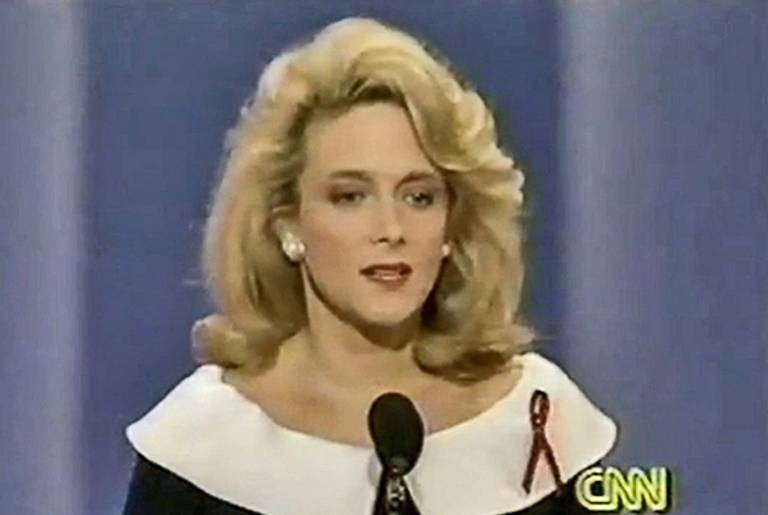 Mary Fisher at the 1992 Republican National Convention.(Emerson Kent/a>)