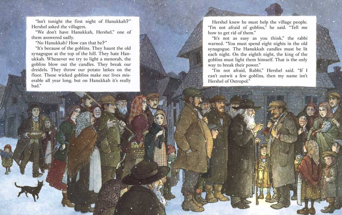 From ‘Hershel and the Hanukkah Goblins’ (Courtesy Holiday House Books)