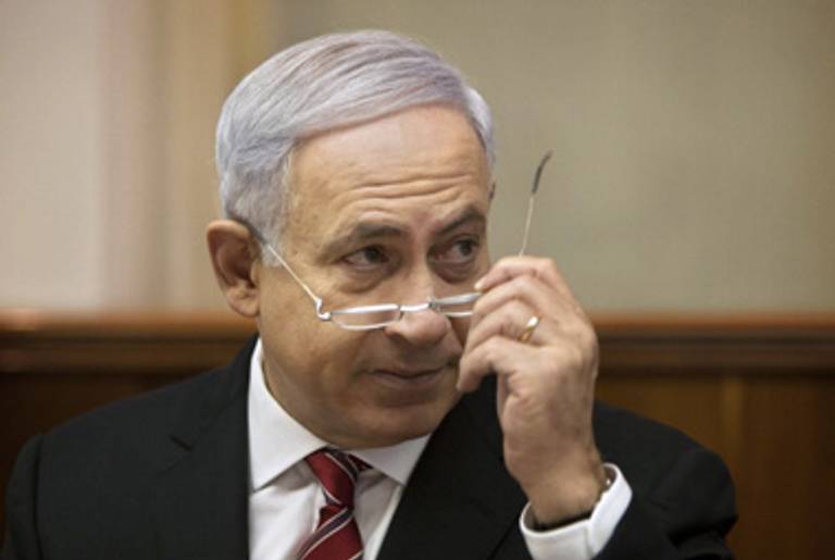 Prime Minister Netanyahu last Sunday.(Sebastian Scheiner - Pool/Getty Images)