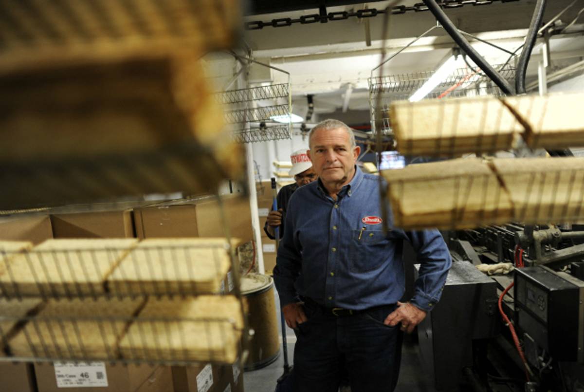 Alan Adler, owner of Streit’s Matzo factory, May 9, 2012. (Timothy A. Clary/AFP/Getty Images)