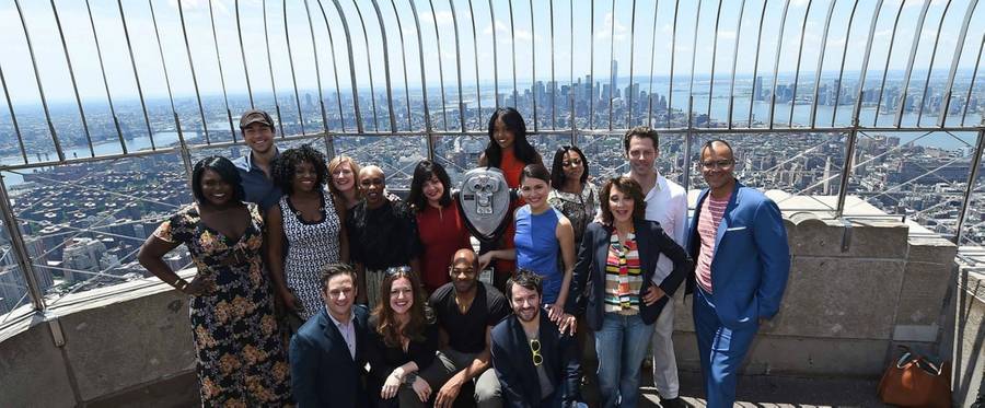 Tony Award Nominees on top of the Empire State Building in New York City, June 7, 2016. 