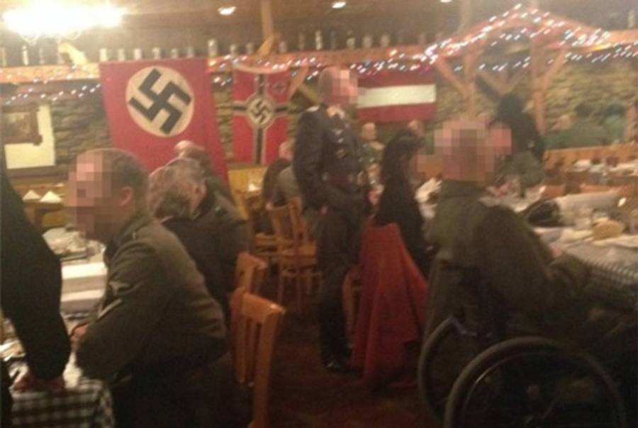 The Nazi-themed dinner event at Gasthof zur Gemütlichkeit in Minneapolis, Minn. (City Pages )