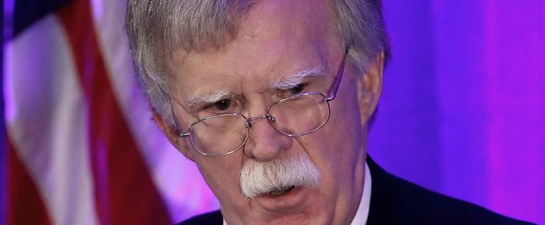 National Security Adviser John Bolton speaks at a Federalist Society luncheon at the Mayflower Hotel, Sept. 10, 2018, in Washington, D.C.