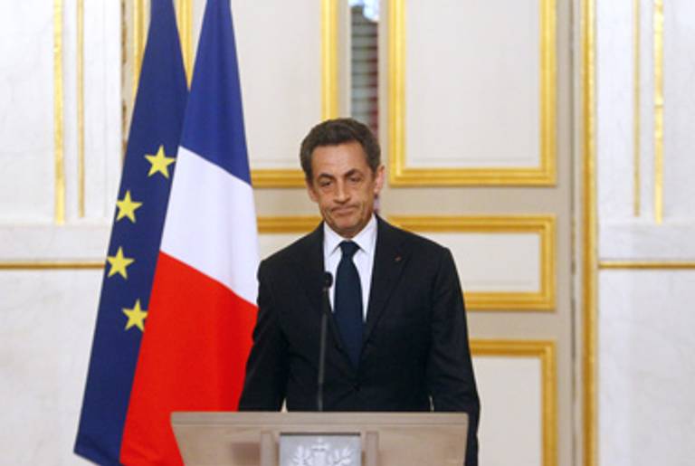 President Nicolas Sarkozy today.(Francois MoriAFP/Getty Images)