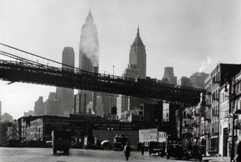 Waterfront, South Street, Manhattan. (October 15, 1935)(Berenice Abbott, for her book Changing New York; courtesy New York Public Library.)