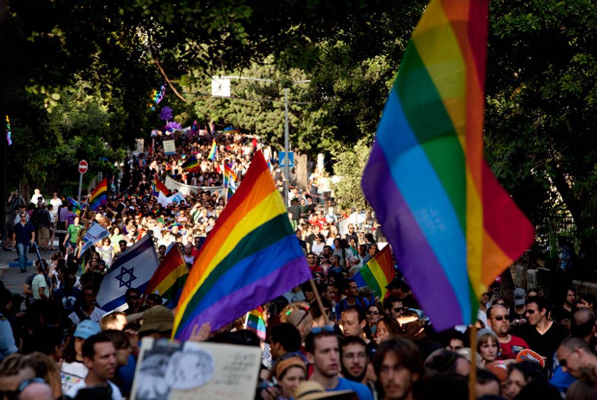 The Jerusalem Gay Pride parade, July 29, 2010.(Uriel Sinai/Getty Images)