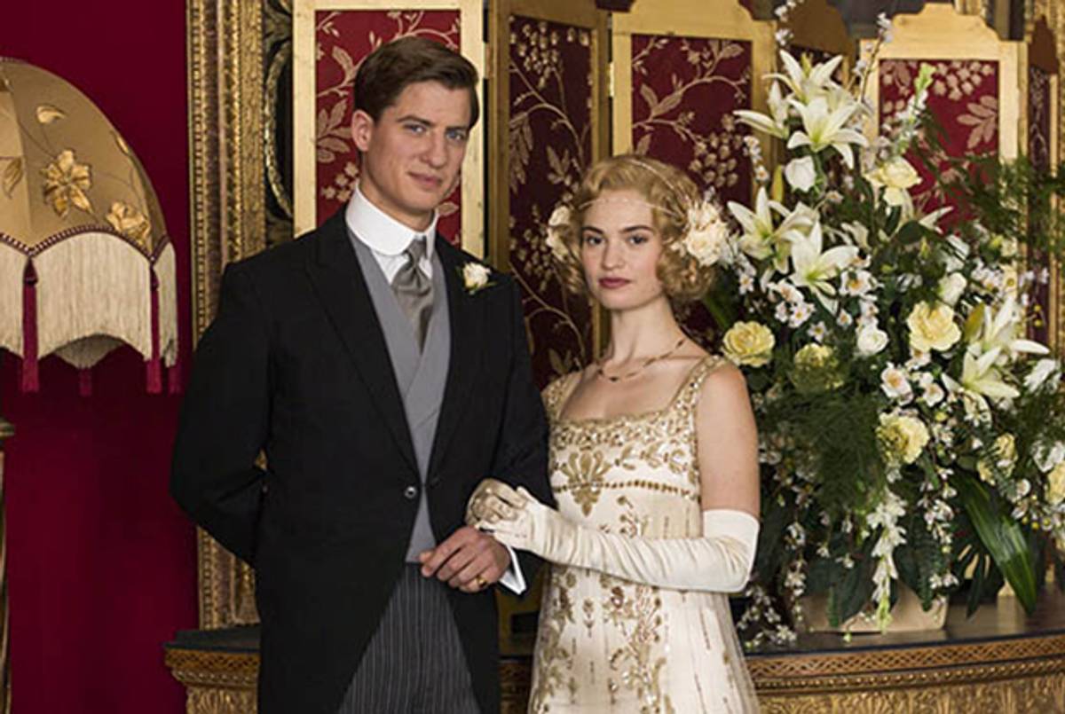 Lady Rose MacClare and Atticus Aldridge at their wedding. (Downton Abbey Wiki)