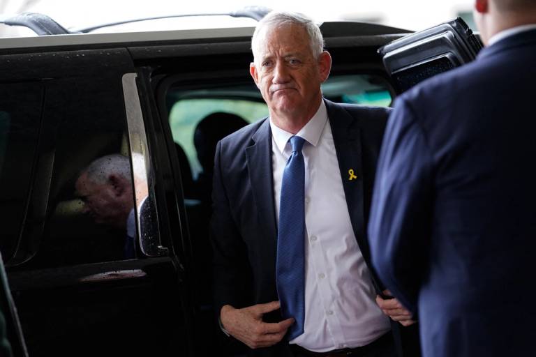 Israeli war cabinet member Benny Gantz arrives at the U.S. State Department in Washington ahead of a meeting with U.S. Secretary of State Antony Blinken on March 5, 2024