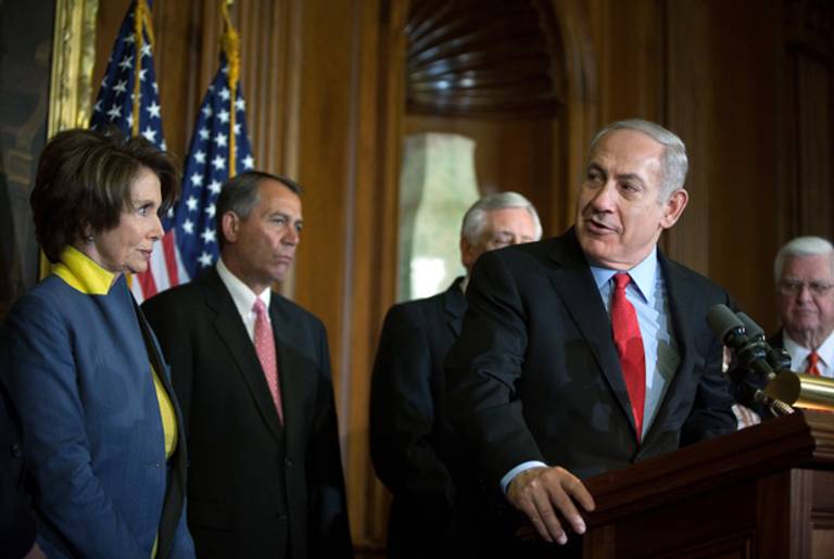 Prime Minister Netanyahu on Capitol Hill last week.(Allison Shelley/Getty Images)