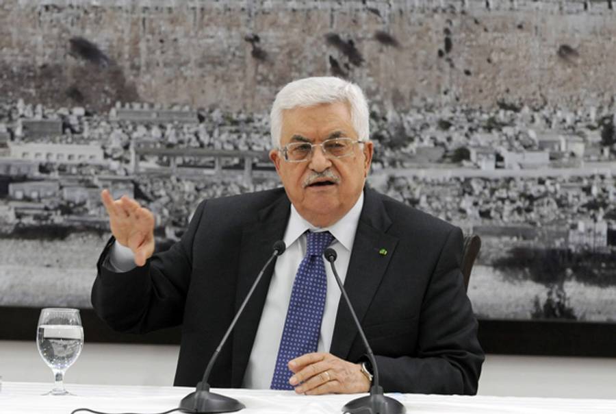 Palestinian President Mahmoud Abbas. (Thaer Ghanaim/PPO via Getty Images)