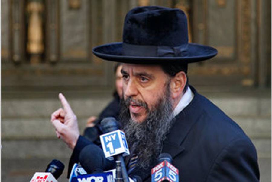 Rabbi Yehuda Levin yesterday.(AP/NYT)