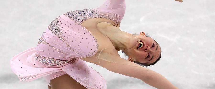 Aimee Buchanan of Israel competes in the Figure Skating Team Event Ladies Short Program on day two of the PyeongChang 2018 Winter Olympic Games at Gangneung Ice Arena.