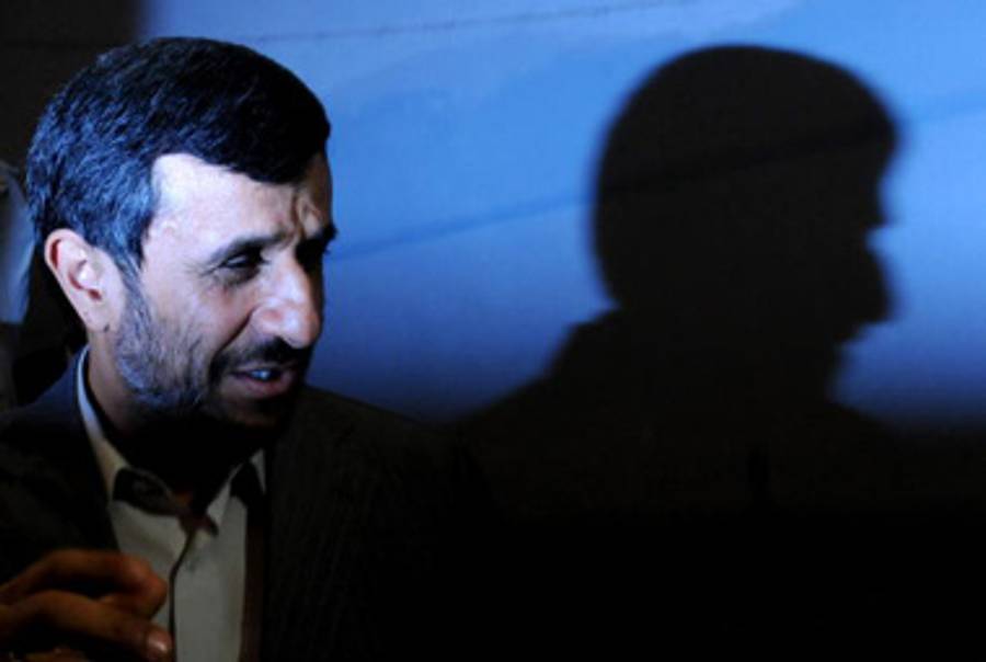 President Mahmoud Ahmadinejad today.(Bulent Kilic/AFP/Getty Images)