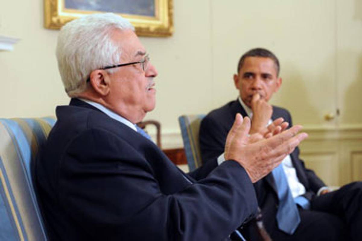 Abbas meeting with President Obama in the Oval Office in May.(Michael Reynolds-Pool/Getty Images)