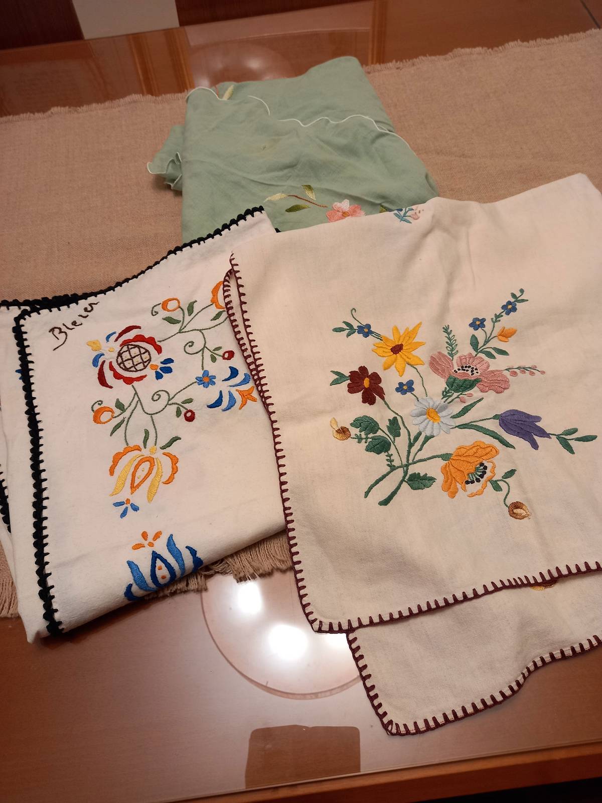 The author's grandmother's embroidery 