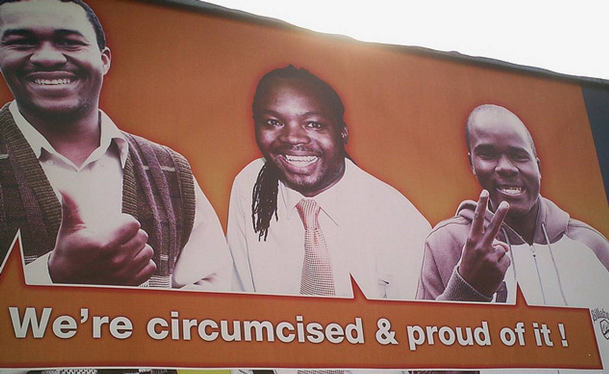 Billboard in Swaziland promoting circumcision for AIDS prevention.(International Women's Health Coalition/Flickr)