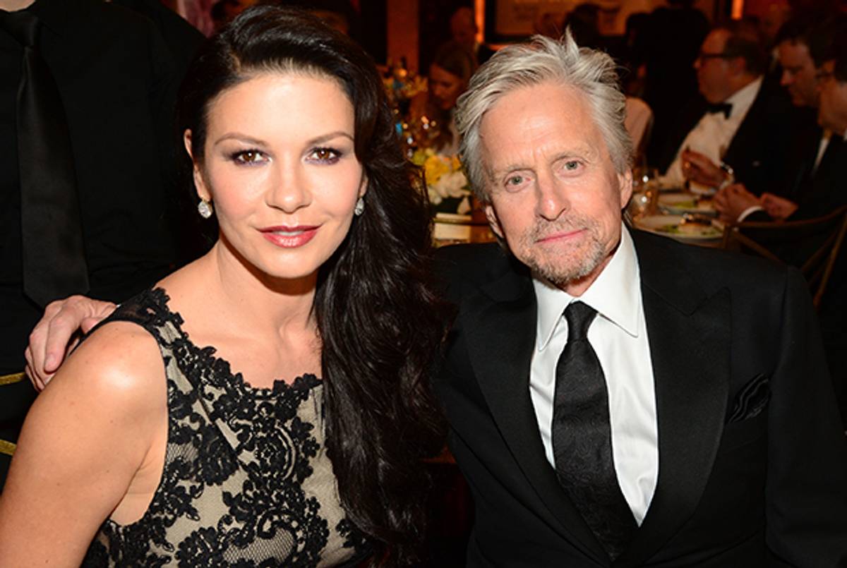 Catherine Zeta-Jones and Michael Douglas attend the 2014 AFI Life Achievement Award: A Tribute to Jane Fonda on June 5, 2014 in Hollywood, California. ( Frazer Harrison/Getty Images for AFI)