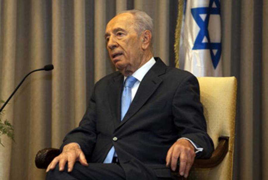 President Shimon Peres earlier this week.(Menahem Kahana/AFP/Getty Images)