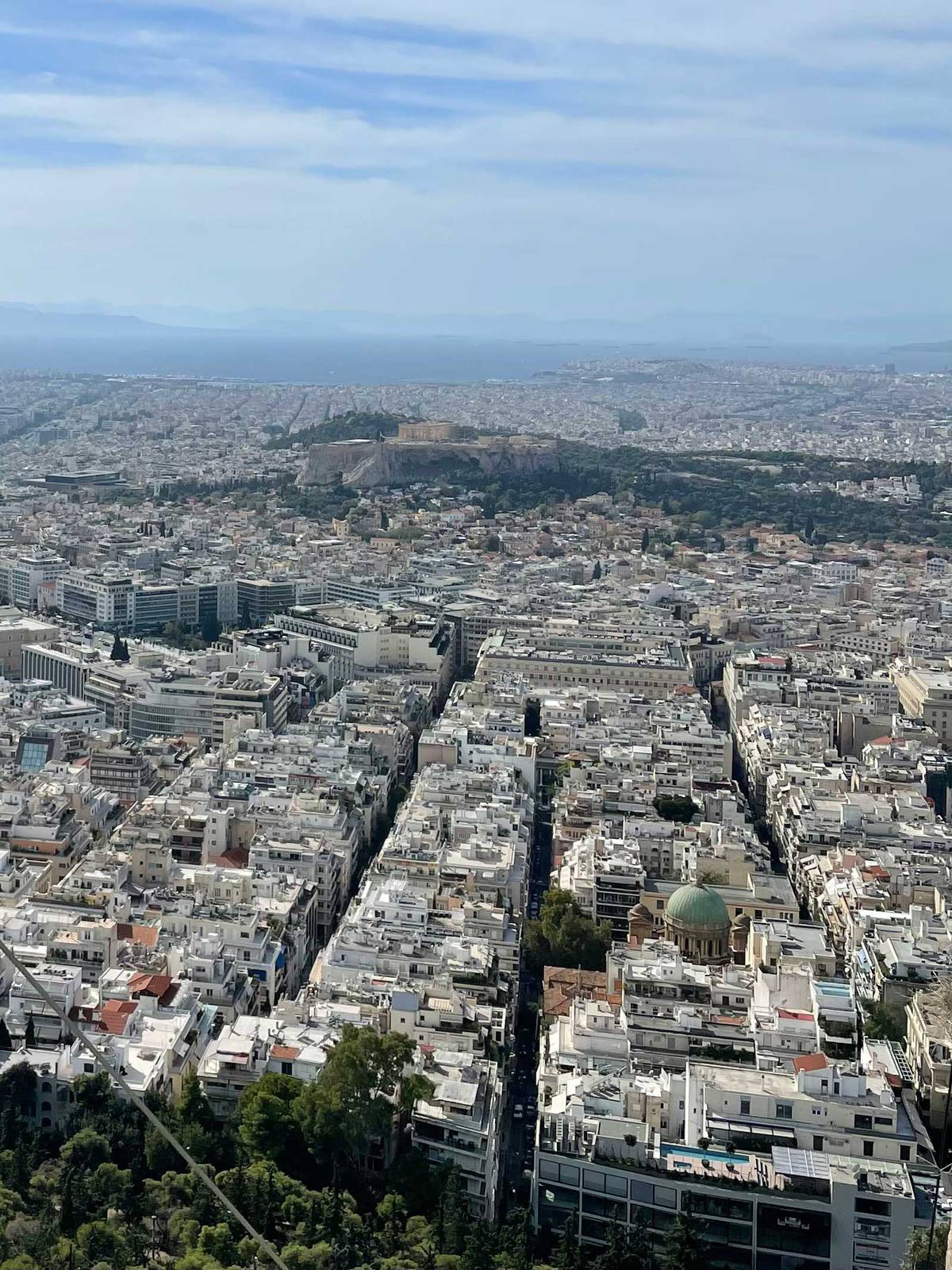 The view of Athens from Lycabettus Hill