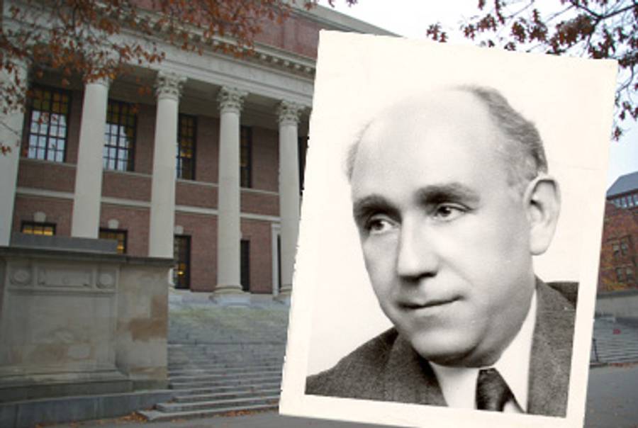 Chaim Grade and Harvard's Widener Library.(Grade photo from the Archives of the YIVO Institute for Jewish Research, New York. Widener Library photo by Sebastià Giralt; some rights reserved.)