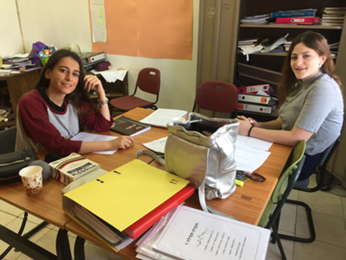 Girls at Jerusalem’s Tlamim school, founded and directed by Ester Rozman for at-risk ultra-Orthodox teens, study for their high school matriculation exams. (Photo: Sara Toth Stub)