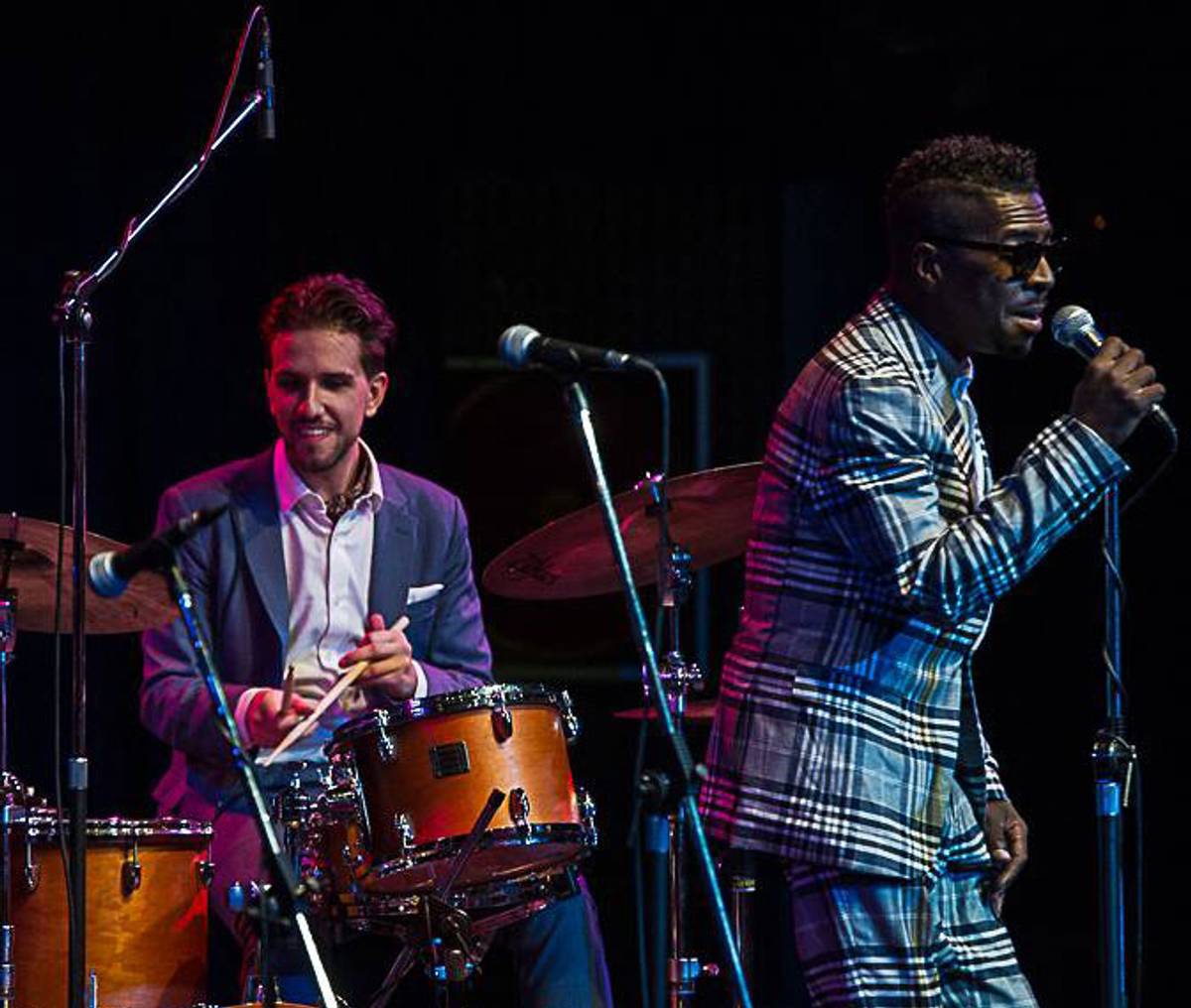 Roy Hargrove and Evan Sherman on the bandstand 