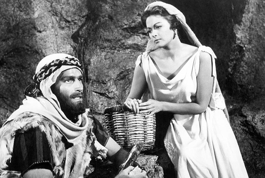Charlton Heston and Yvonne De Carlo in The Ten Commandments.(Photofest)