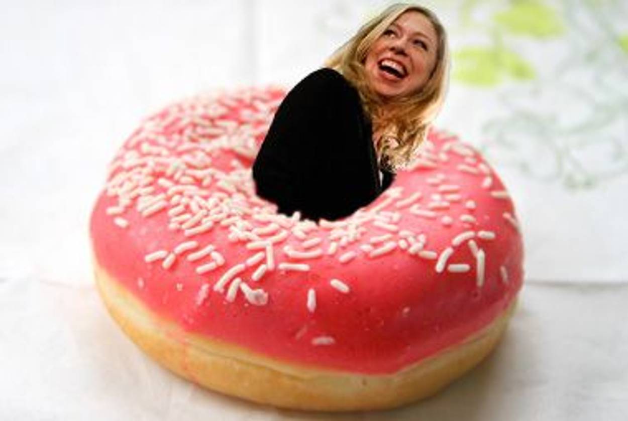 Collage Tablet Magazine; doughnut photo MorgueFile; Chelsea Clinton photo Justin Sullivan/Getty Images