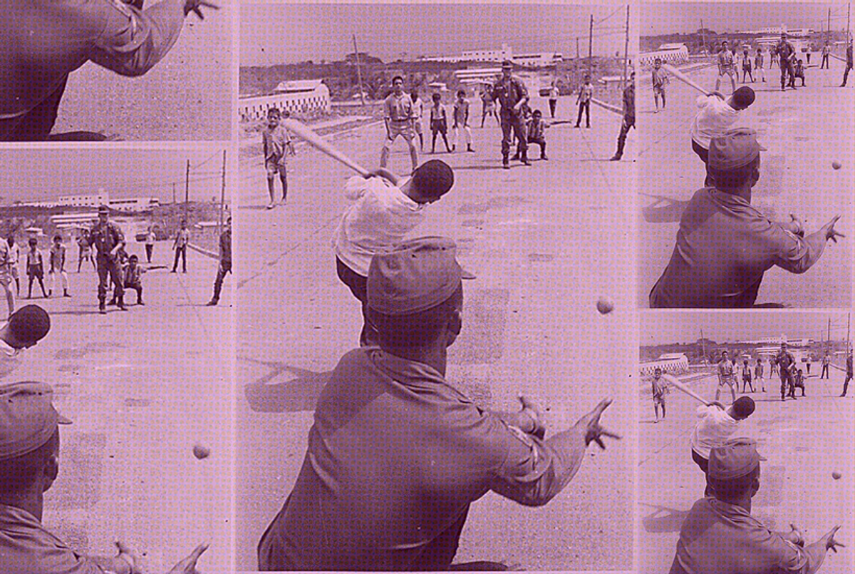 G.I.s playing baseball with Dominican kids, Santo Domingo, May 5, 1965.(The U.S. National Archives via Flickr)