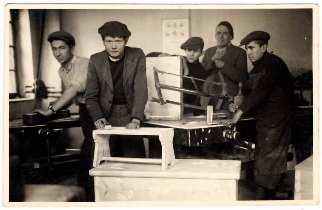 Tommy x Yeshiva Boker. The vast archives of the U.S. Holocaust Memorial Museum include scenes of prewar European life that depict Jews thriving, studying, growing. Here, young religious men work at carpentry at a combination yeshiva and vocational training school (‘hachsharah’) in Hlohovec, in present-day Slovakia. All the boys here immigrated to Palestine.