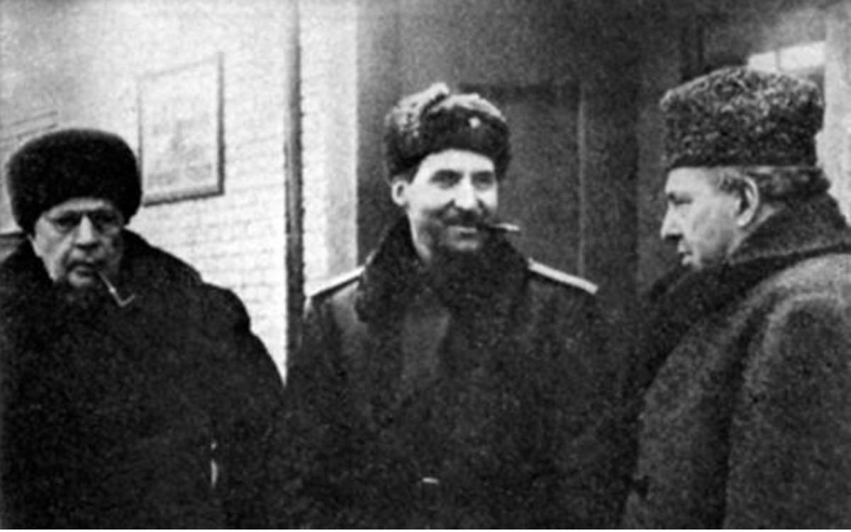 Aleksey N. Tolstoy, Konstantin Simonov, Ilya Ehrenburg; Kharkov, December 1943